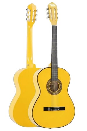 Midex CG-270YLW Sarı Renk Klasik Gitar 4/4 Yetişkin Boy Sap Ayarlı Full Set